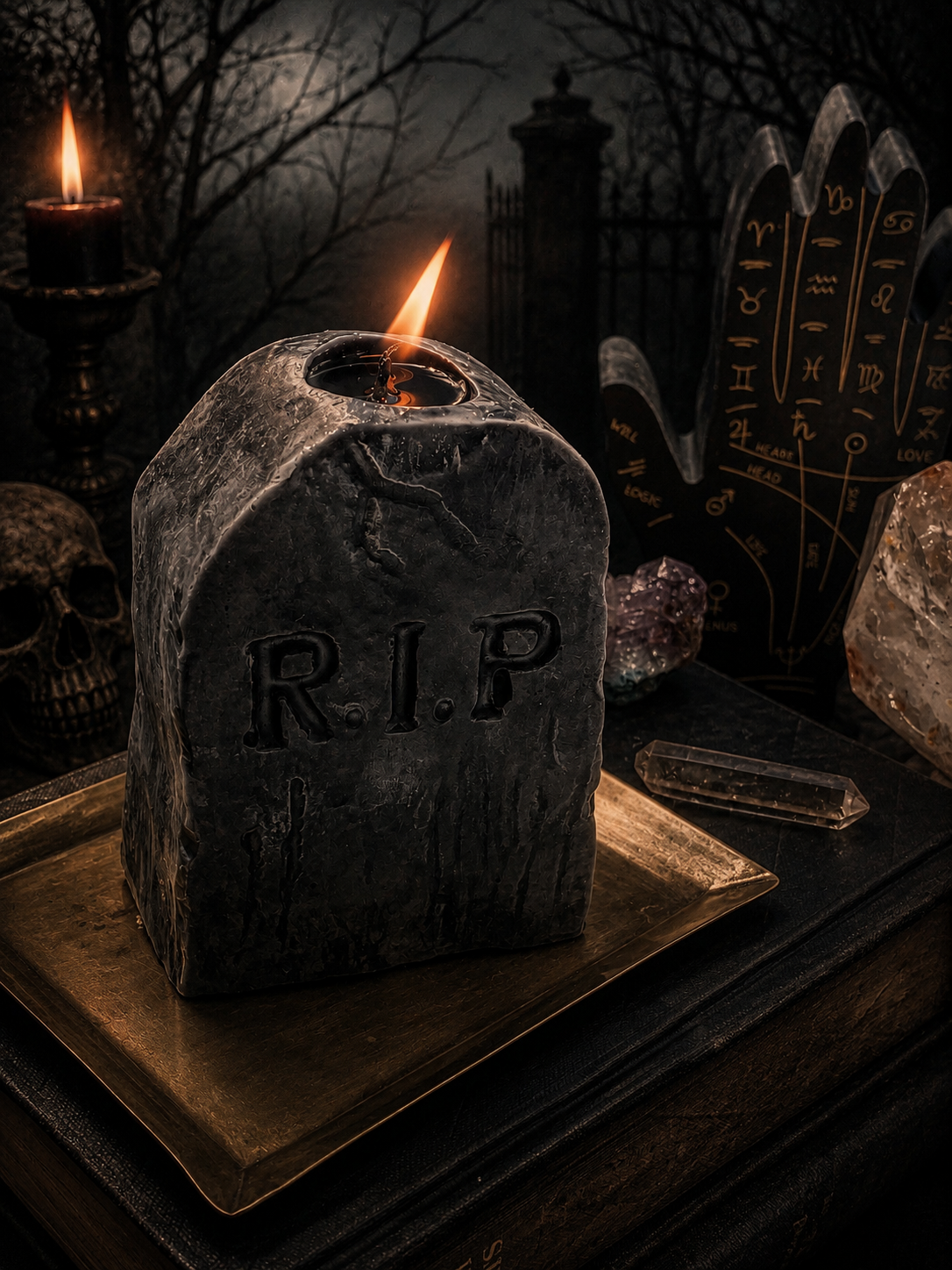 Tombstone Beeswax Candle