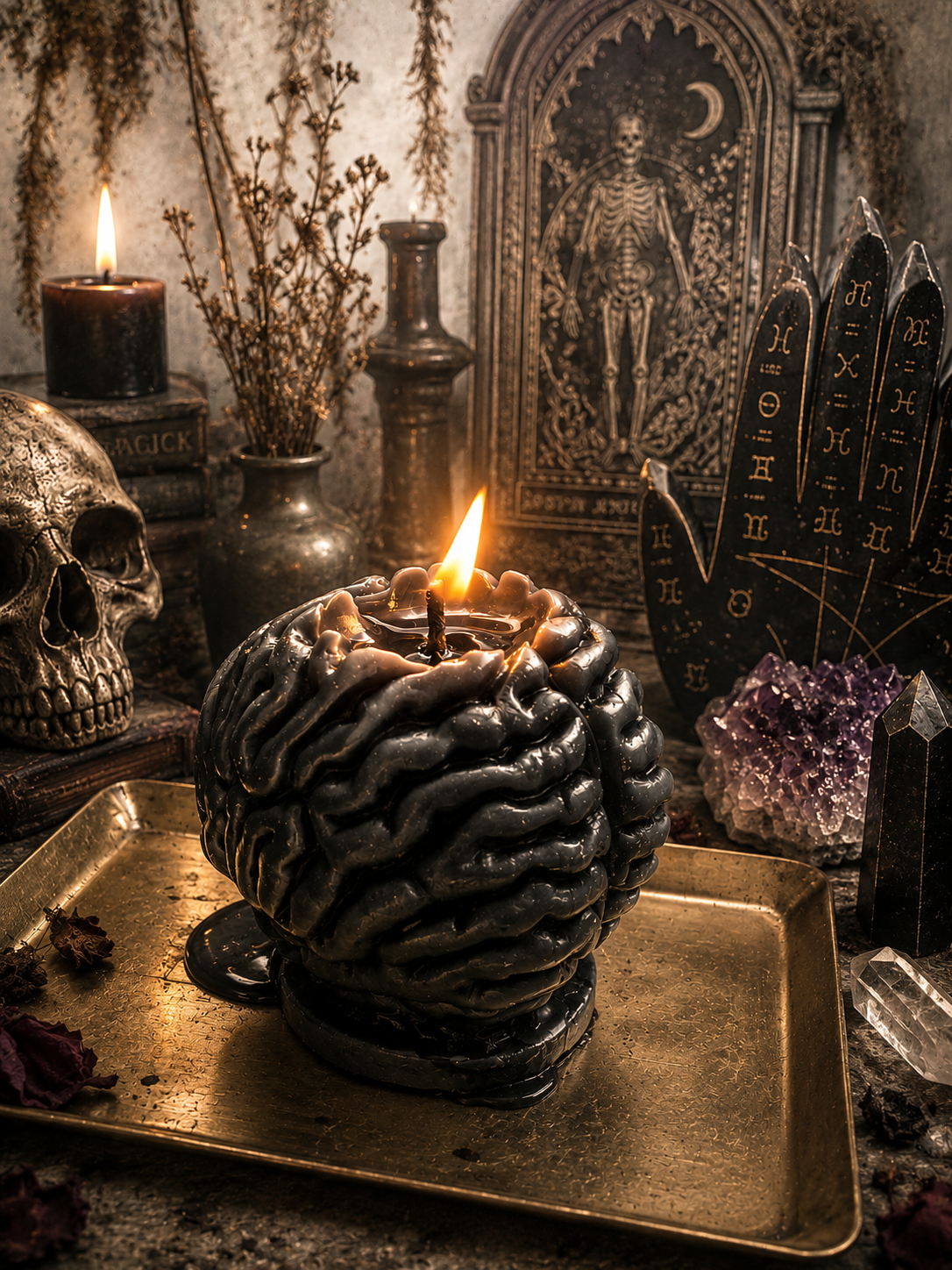 Brain Beeswax Candle