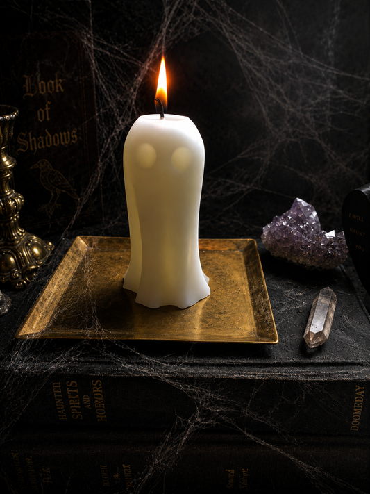 Ghost Beeswax Candle