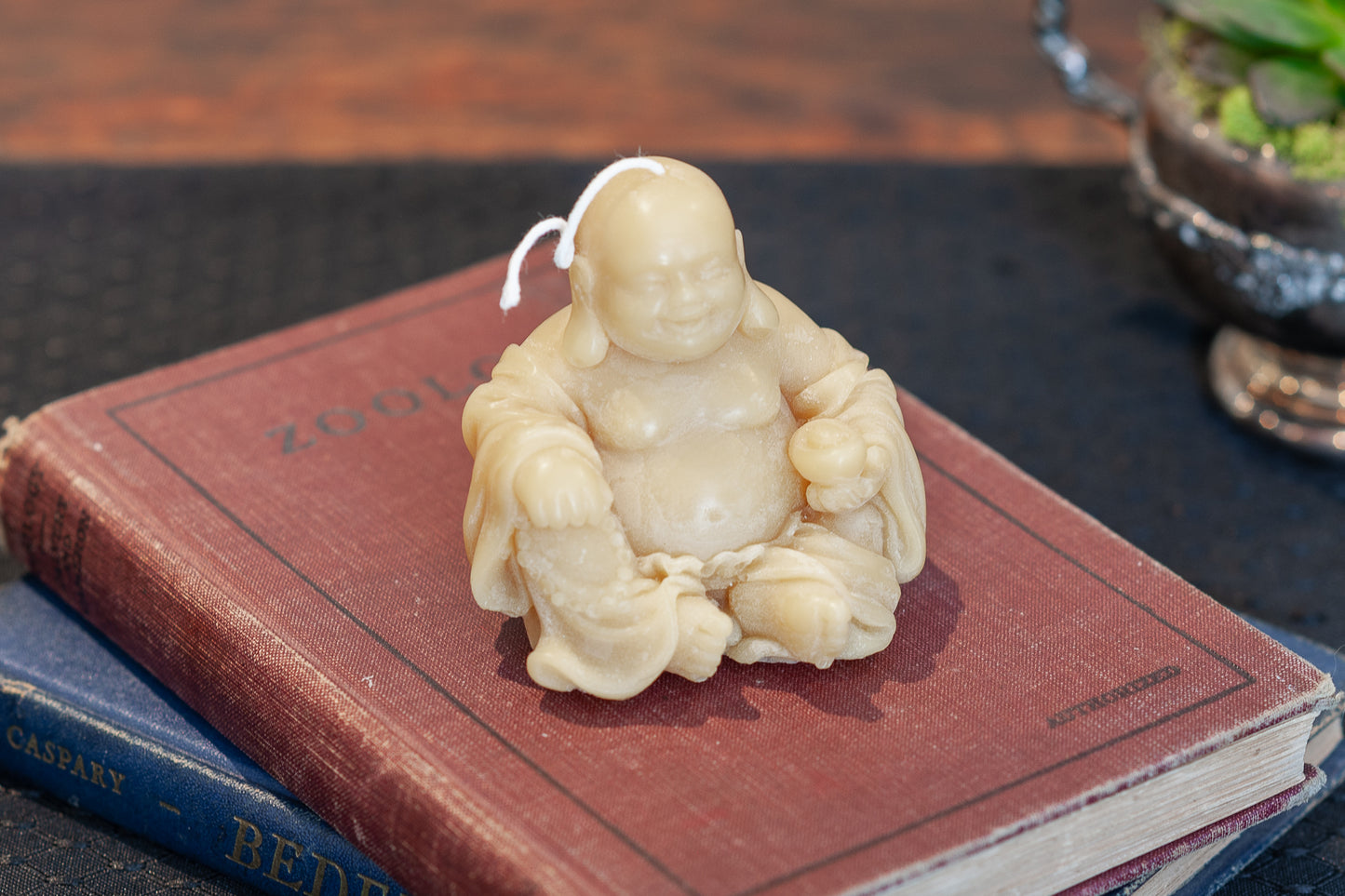Yellow Beeswax Buddha Candle