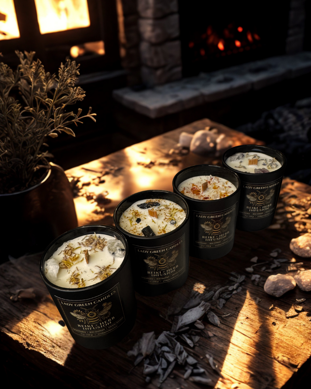 Reiki + Herb Infusion Candles