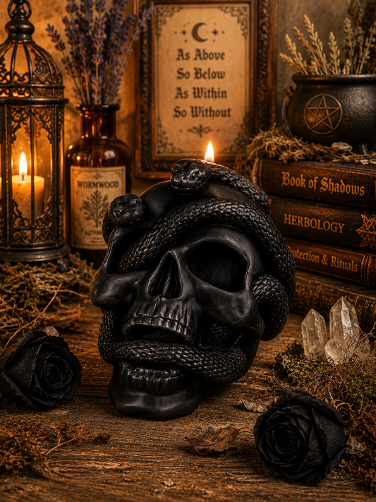 Skull with Snakes