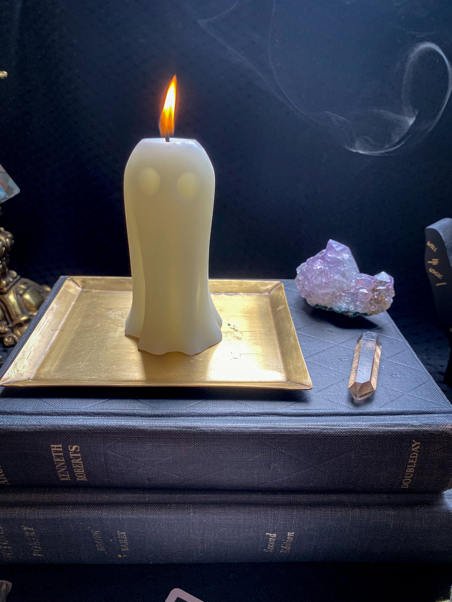 Ghost Beeswax Candle