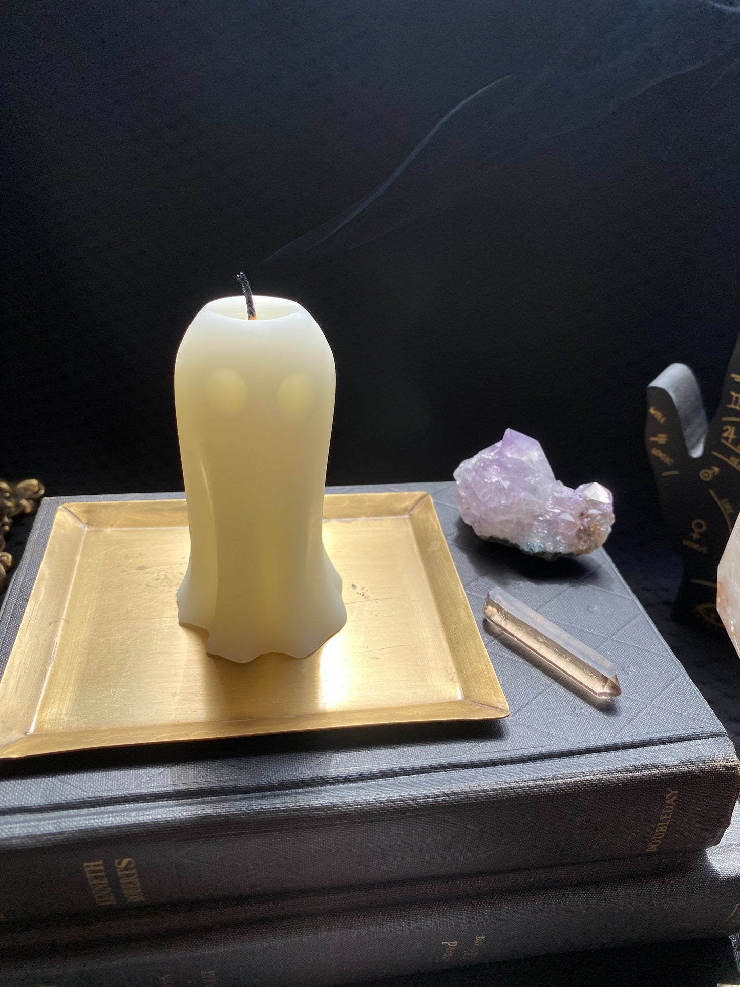 Ghost Beeswax Candle