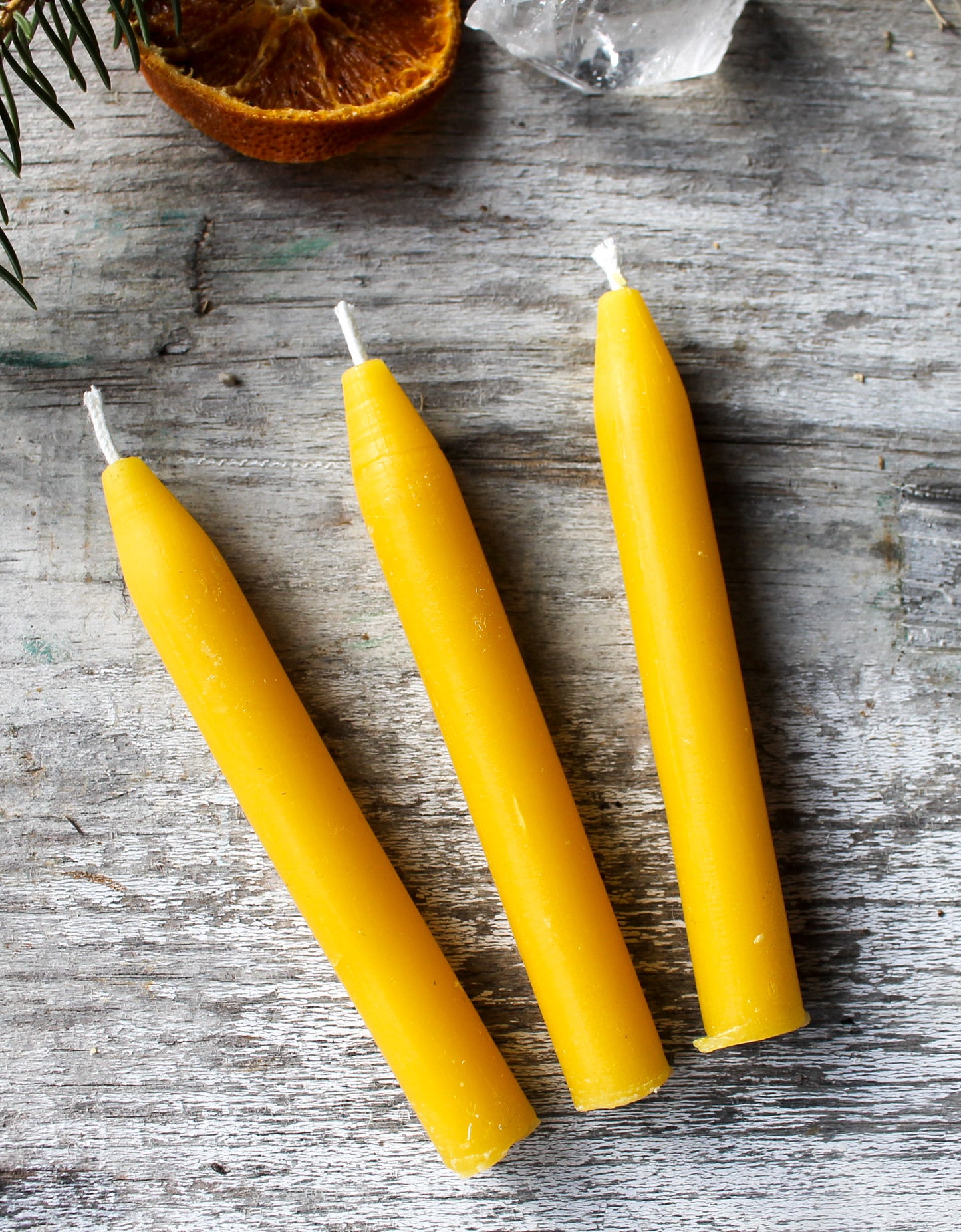 Yellow Ritual Beeswax Candles