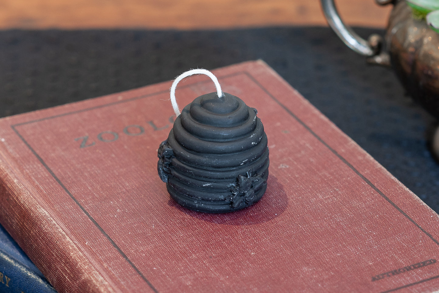 Black Beehive Beeswax Candle