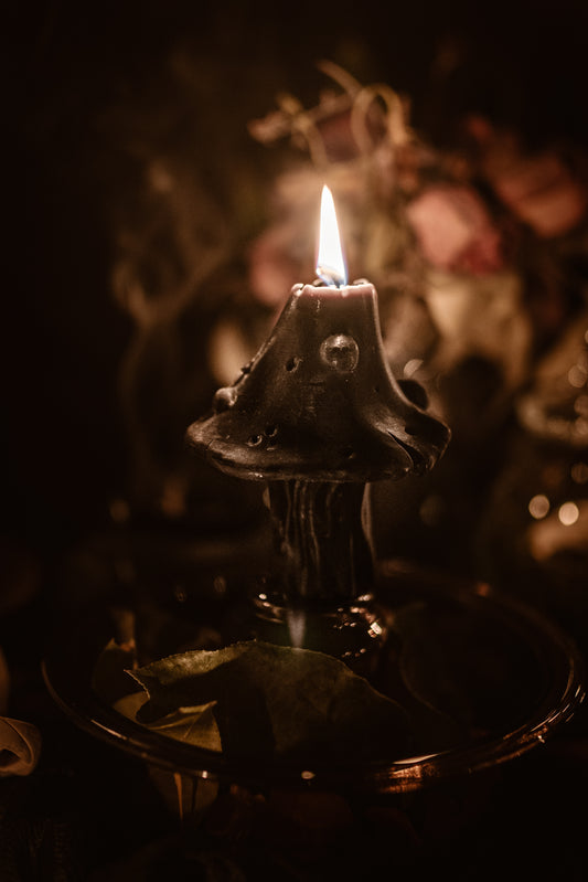 Black Mushroom Candle